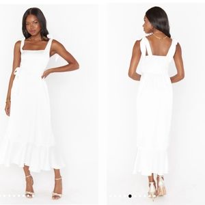 Show Me Your Mumu Garden Midi Dress Womens XL Ivory White 090920233